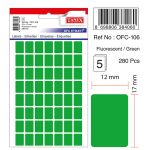 Etichete Autoadezive Color, 12 X 17 Mm, 280 Buc/set, Tanex - Verde Fluorescent