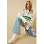 Bluza sport lejera cu imprimeu text