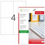 Etichete Albe Autoadezive, Repozitionabile, 4/a4, 105 X 148.5mm, 25 Coli/top, Tanex-colturi Drepte