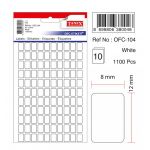 Etichete Autoadezive Albe, 8 X 12 Mm, 1100 Buc/set, Tanex