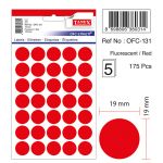 Etichete Autoadezive Color, D19 Mm, 175 Buc/set, Tanex - Rosu