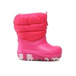 Cizme de zăpadă Crocs Classic Neo Puff Boot T 207683 Roz