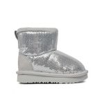 Cizme de zăpadă Ugg T Classic Mini Mirror Ball 1143708T Argintiu