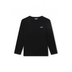 Bluza de bumbac cu decolteu la baza gatului