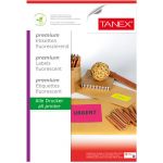Etichete Color Autoadezive, 24/a4, 64 X 34mm, 25 Coli/top, Tanex - Galben Fluorescent