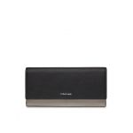 Portofel Mare de Damă Calvin Klein Business Large Trifold_Saffiano K60K611700 Negru
