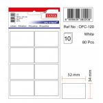 Etichete Autoadezive Albe, 34 X 52 Mm, 80 Buc/set, Tanex