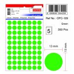Etichete Autoadezive Color, D13 Mm, 350 Buc/set, Tanex - Verde