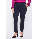 Pantaloni crop cu talie medie - din amestec de lyocell