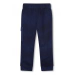 Pantaloni sport din amestec de bumbac cu buzunare cu clapa