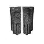 Mănuși de Damă Calvin Klein Re-Lock Emb/Deb Leather Gloves K60K611165 Negru