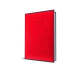 Agenda A5 Datata 352 File Premium De Luxe Vienna Rosu, Margini Bleumarin 2020