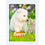 Agenda A6 Nedatata Sweety 352 File Motiv Puppy And Kitten