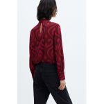 Bluza cu imprimeu si decupaj frontal Indi
