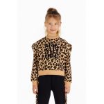 Bluza cu model cu animale si umeri bufanti