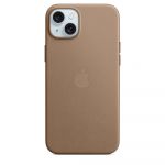 Husa de protectie Apple FineWoven Case cu MagSafe pentru iPhone 15 Plus, Taupe
