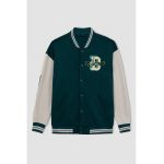 Jacheta varsity cu imprimeu text