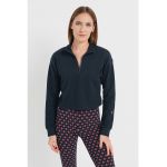Bluza crop de casa cu fenta cu fermoar