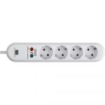 Prelungitor Bachmann Smart 381.2212K, cu protectie supratensiune, 4 prize Schuko, 1.5m
