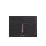 Etui pentru carduri Tommy Hilfiger Th Premium Leather Cc Holder AM0AM12186 Negru