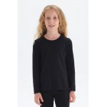 Bluza din bumbac cu decolteu rotund