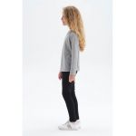 Bluza din bumbac cu decolteu rotund
