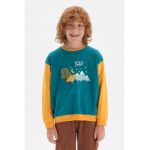 Bluza din bumbac cu imprimeu grafic