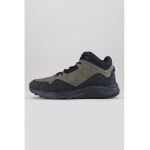 Pantofi sport high top de piele ecologica si material textil