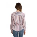 Bluza cu decolteu in V si fenta cu nasturi Fiona
