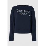 Bluza sport cu decolteu rotund si logo