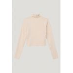 Bluza de bumbac cu guler inalt
