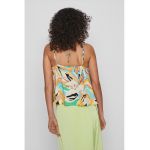Bluza fara maneci cu decolteu in V si model