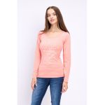 Bluza cu imprimeu si decolteu rotund