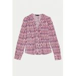 Bluza cu terminatie peplu si imprimeu geometric