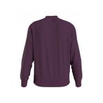 Bluza de trening din amestec de bumbac organic cu decolteu la baza gatului si logo