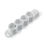 Prelungitor fara cablu, 4x2P+E 16A, fara intrerupator, alb, Scame