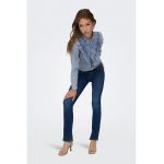 Blugi slim fit cu aspect decolorat
