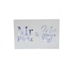 Placuta decorativa - Mr Right & Mrs Always Right | Lesser & Pavey