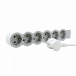 Bloc Multipriza Mobil Standard Revolution 6x2P+T 1,5m alb-gri