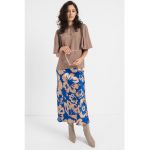 Bluza cu aspect de satin si decupaje Tanne