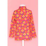 Bluza cu model floral si guler mediu
