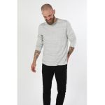 Bluza din amestec de bumbac cu decolteu la baza gatului