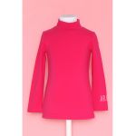 Bluza din amestec de bumbac cu guler mediu