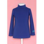Bluza din amestec de bumbac cu guler mediu