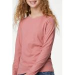 Bluza din bumbac cu decolteu la baza gatului