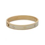 Brățară Coach Enamel Horse & Carriage Hinged Bangle Bracelet 37479035GLD100 Auriu