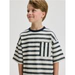 Tricou oversized in dungi - alb
