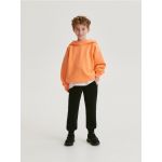 Pantaloni jogger grosi cu fermoare - negru