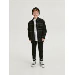 Pantaloni jogger grosi cu fermoare - negru