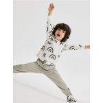 Tricou oversized cu maneca lunga - crem